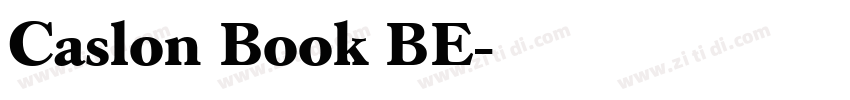 Caslon Book BE字体转换